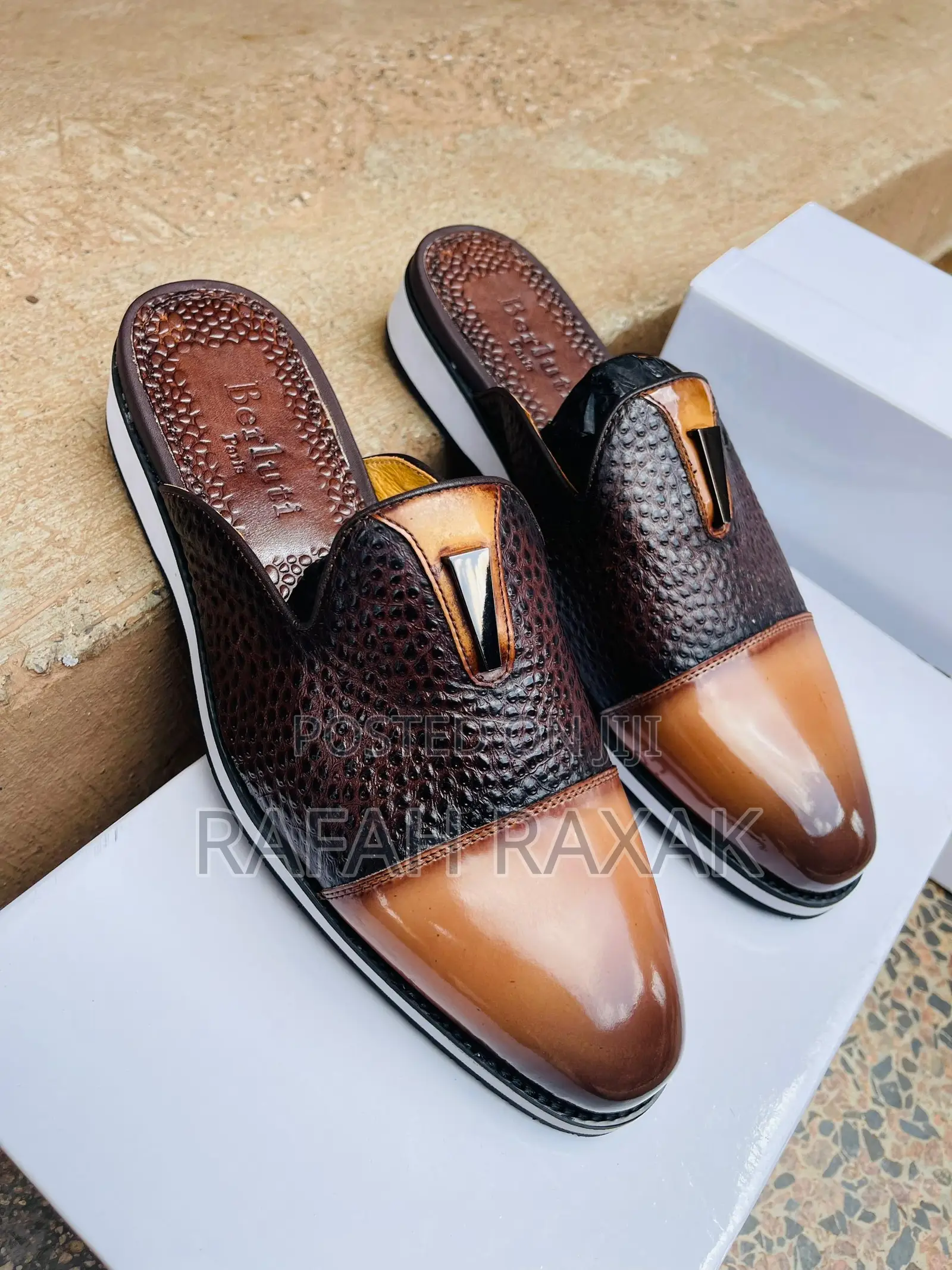 Men’S Luxury Berluti Mule Half Leather Shoes