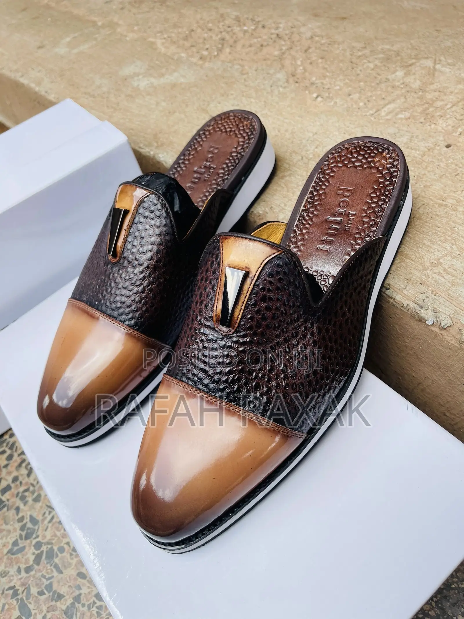 Men’S Luxury Berluti Mule Half Leather Shoes