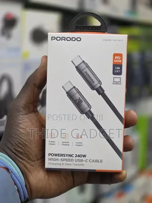 Original Porodo 240w Cable Powersync Fast Charging And Data Transfer