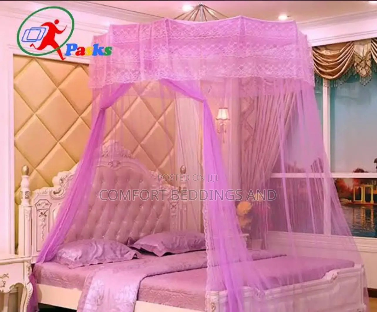 Umbrella Mosquito Net Purple King Size