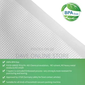 Precut 20 X 30cm Bpa-Free Food Grade Vacuum Sealer Bag 100pcs