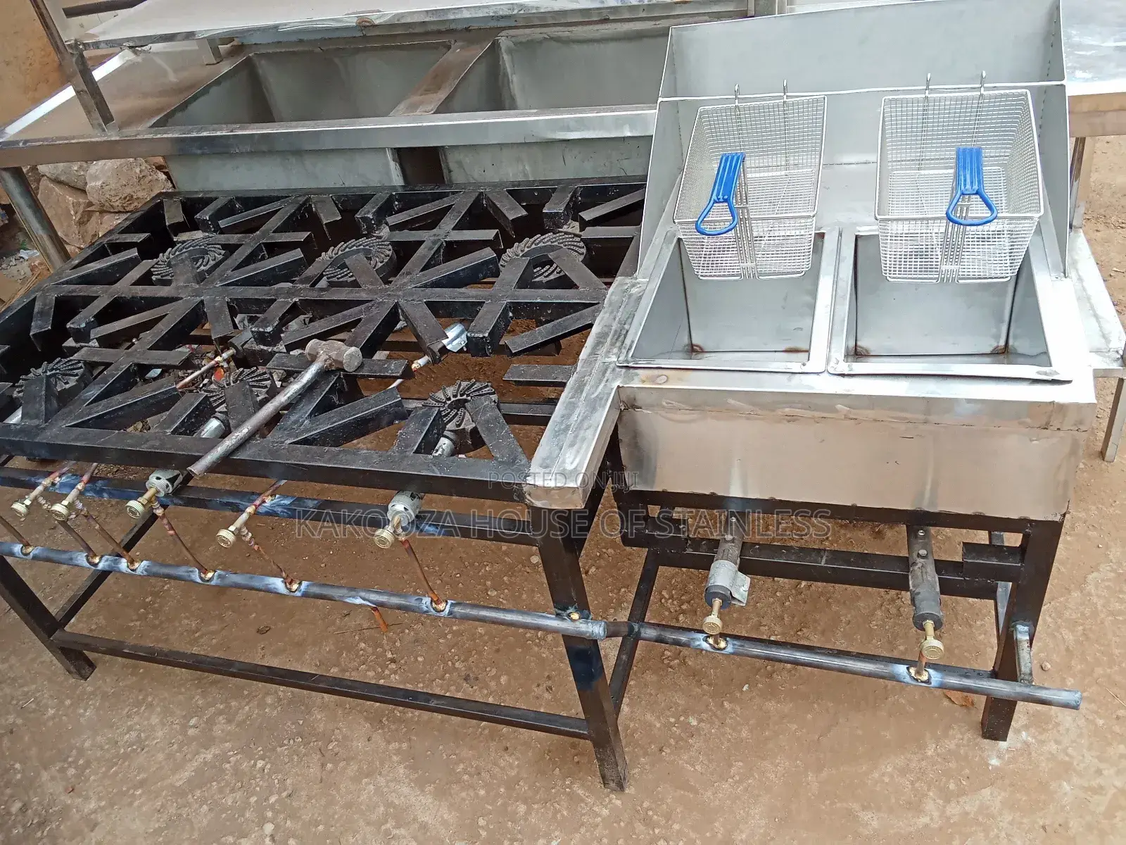 Gas Burner With Deep Fryer