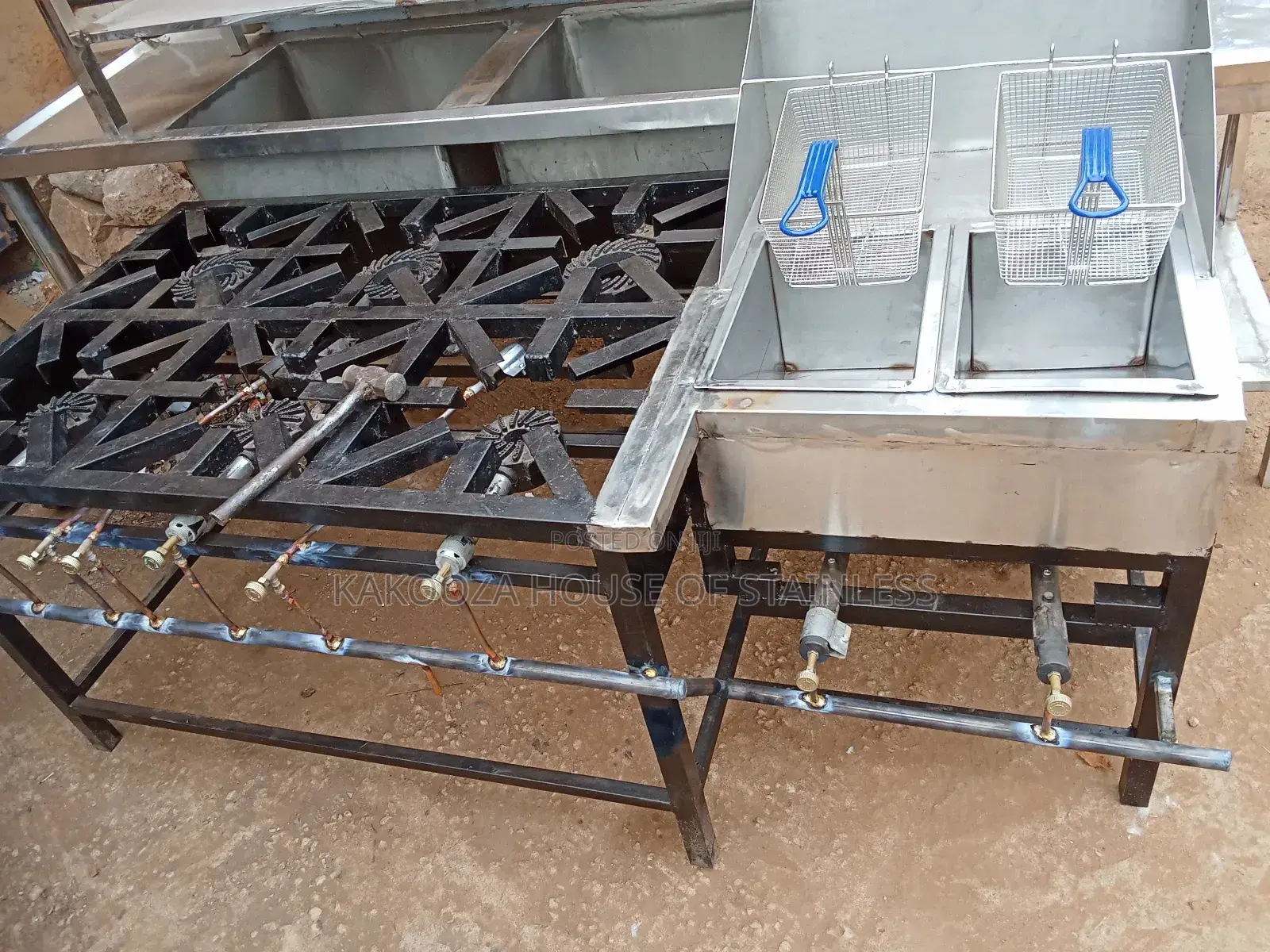 Gas Burner With Deep Fryer