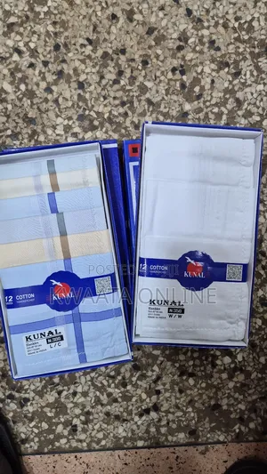 12 Pc Pack "Kunal" Brand Cotton Handkerchiefs Hanky (White or Colors)
