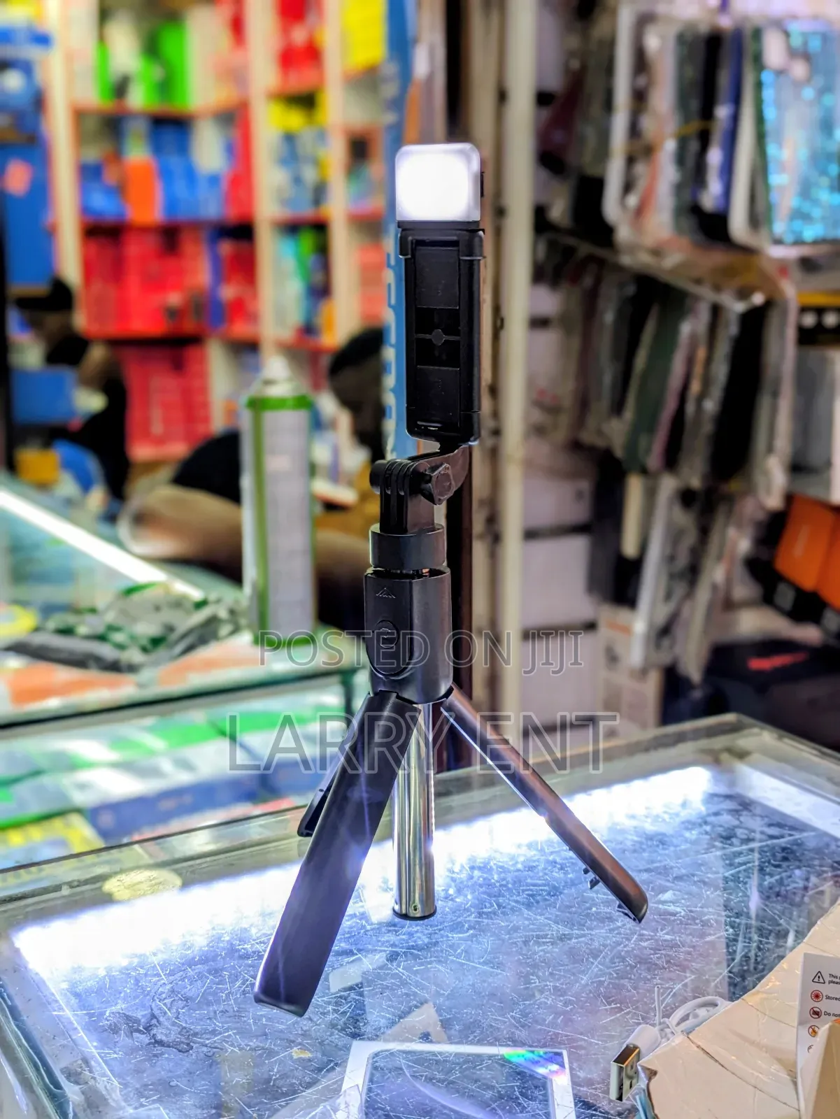 Heavy-Duty Selfie Stick Tripod for Travel W/ Wireless Remote Light