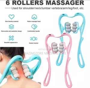 Manual Handheld 6 Roller Neck Massage