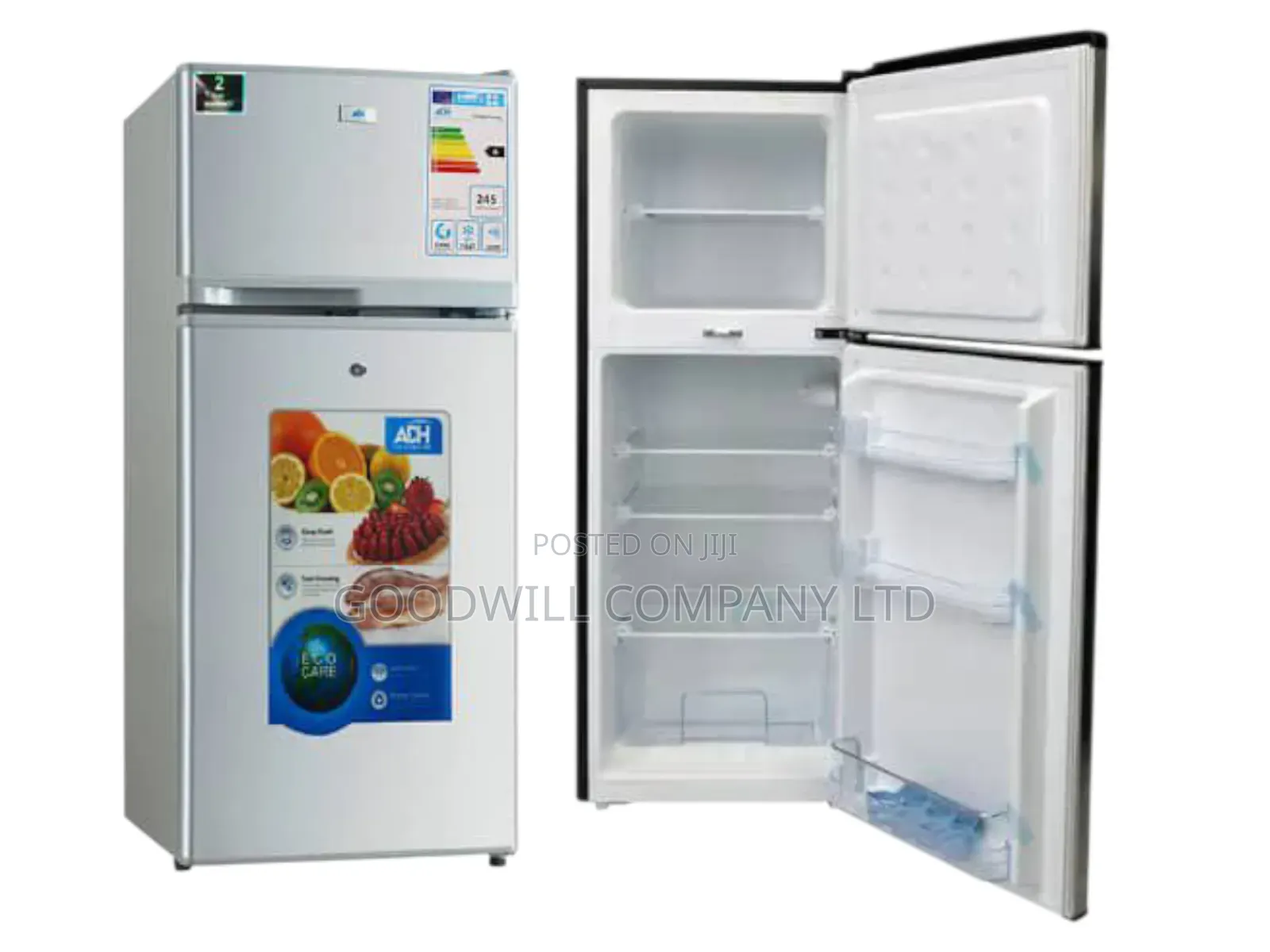 138 Liter Double Door Refrigerator Low Energy Consumption