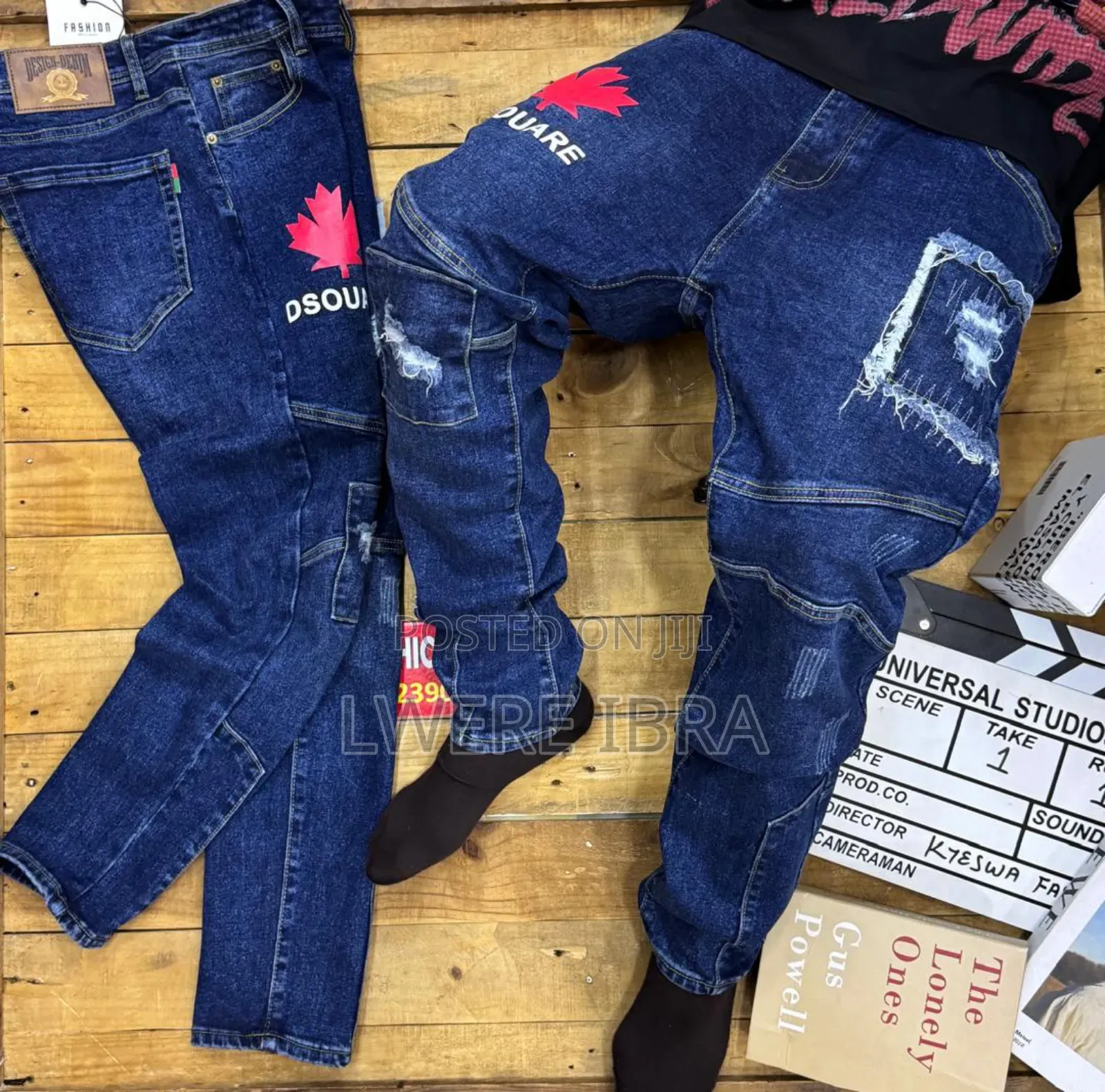 Sky Blue Damaged Jeans Size 30-38
