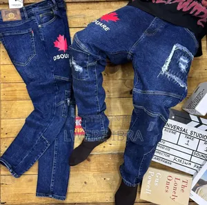 Sky Blue Damaged Jeans Size 30-38