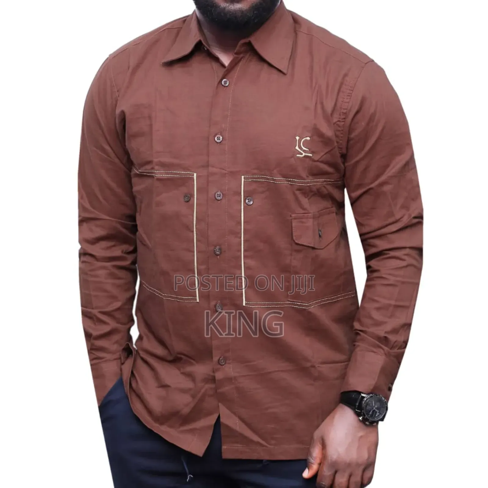 Colourful Kitengi Linen Shirt