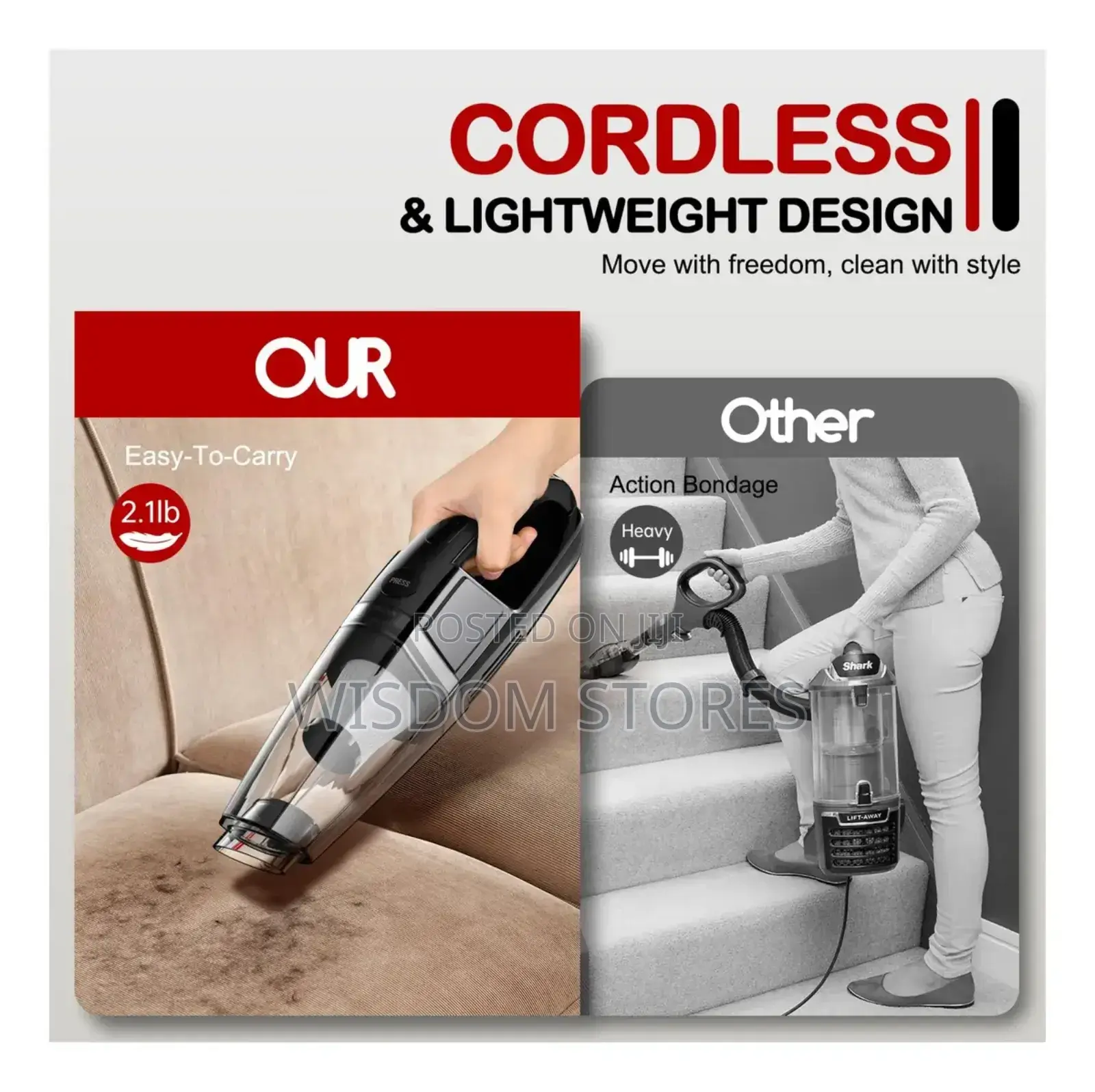 Cordless Rechargeable Handheld Car Vacuum Cleaner