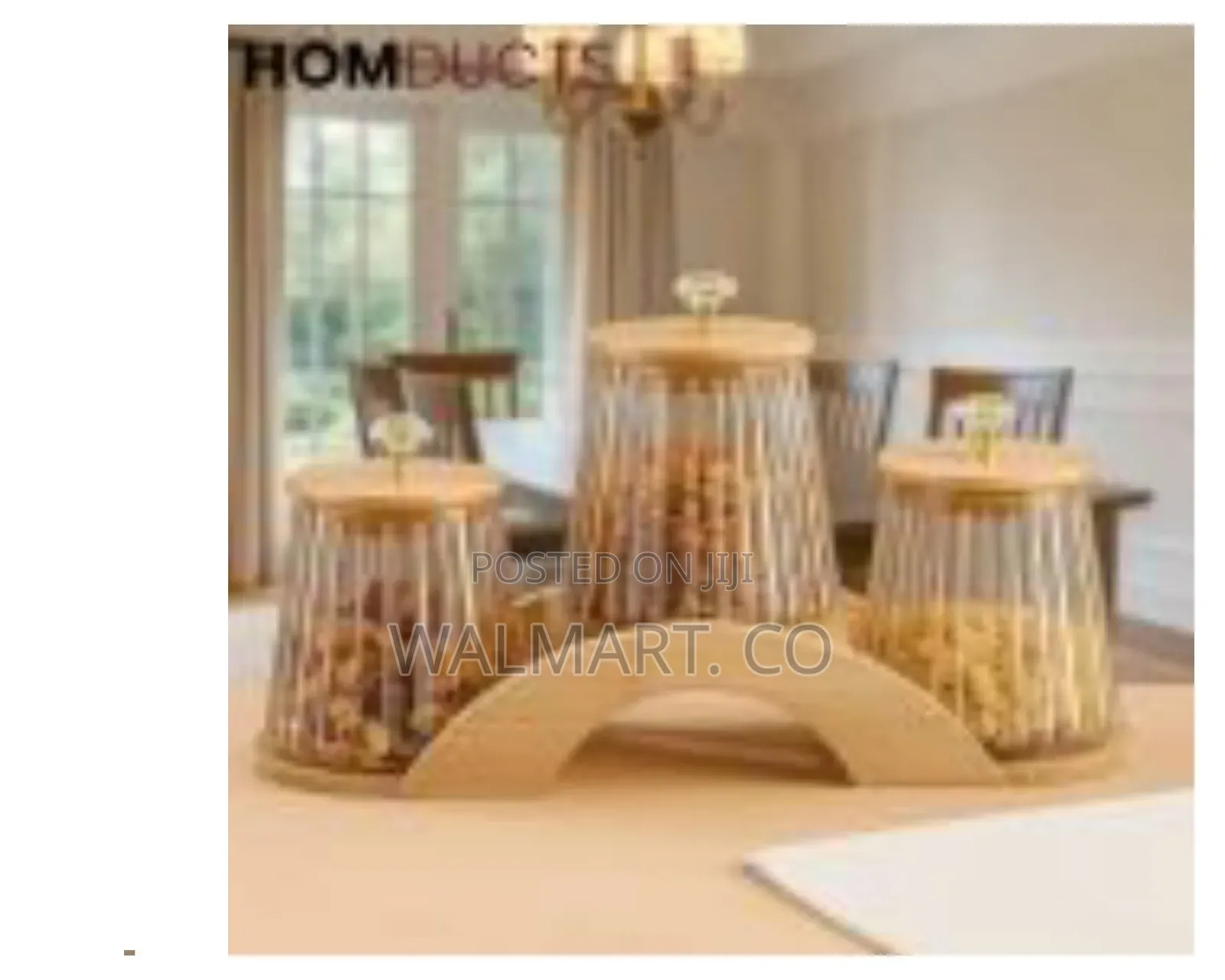 3 Piece Round Airtight Glass Storage Canister With Bamboo Lid