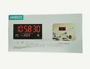 Jh-8025 Led Disital Calendar Green Wall Clock