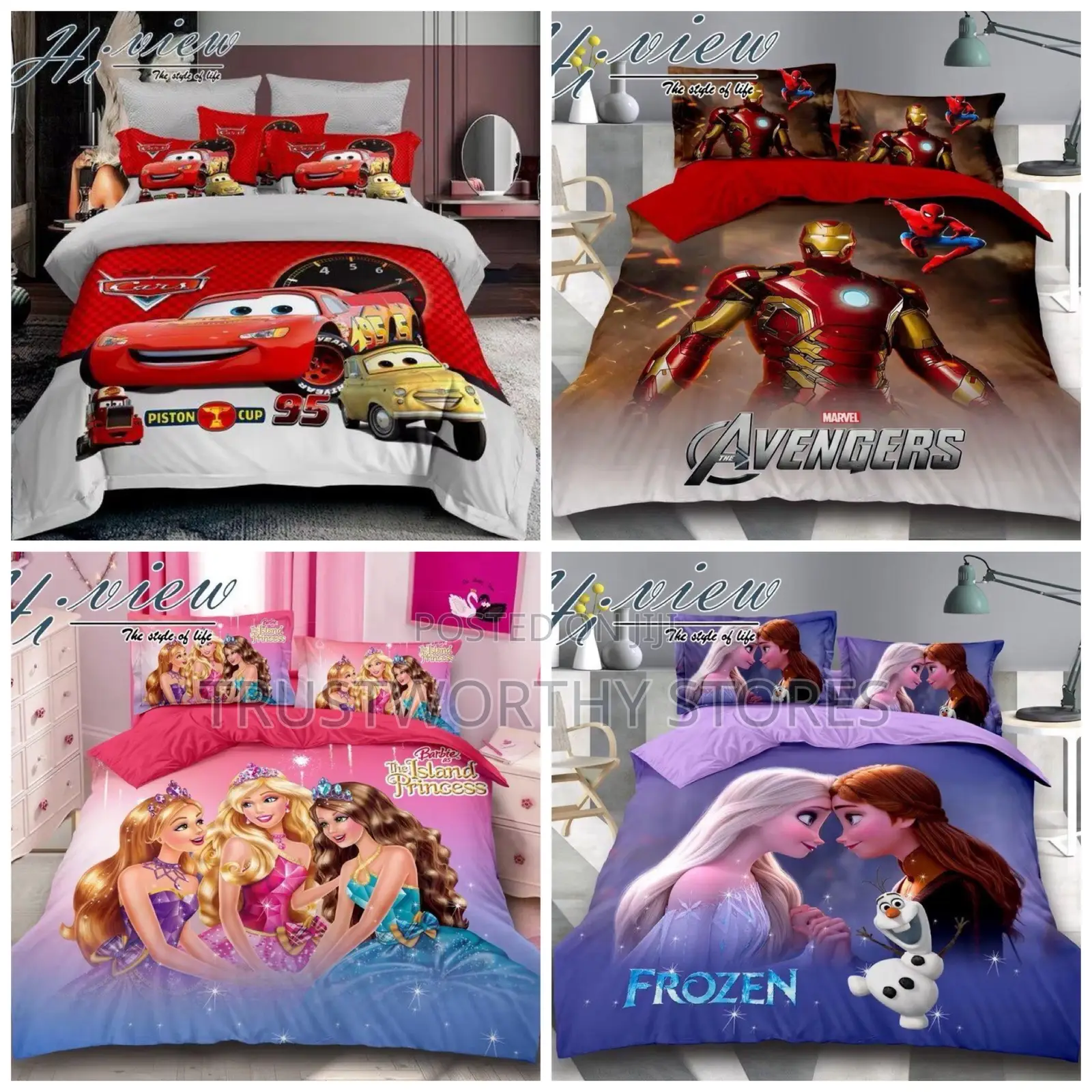 3pc Children Cartoon Character Duvets - 3x6 and 4x6