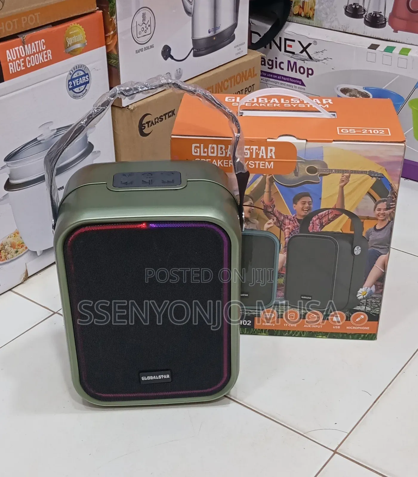 Globalstar 80w Portable Speaker System With Subwoofer 3000mah Battery