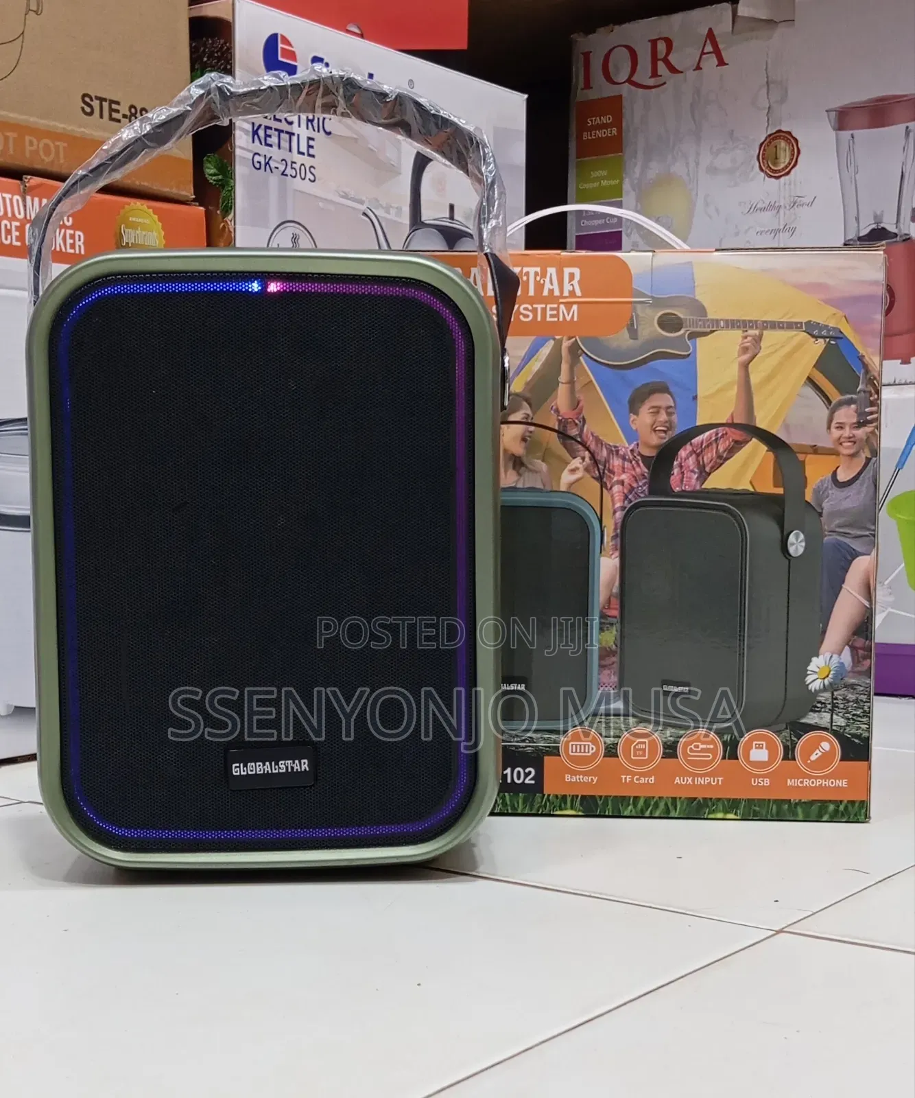 Globalstar 80w Portable Speaker System With Subwoofer 3000mah Battery