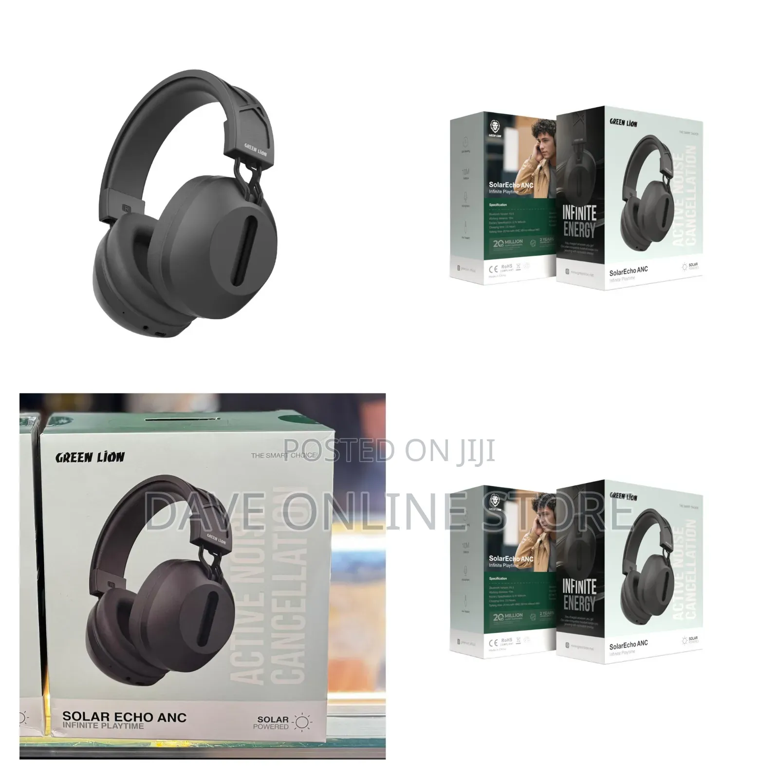 Green Lion Solarecho Anc Infinite Playtime Head Phones