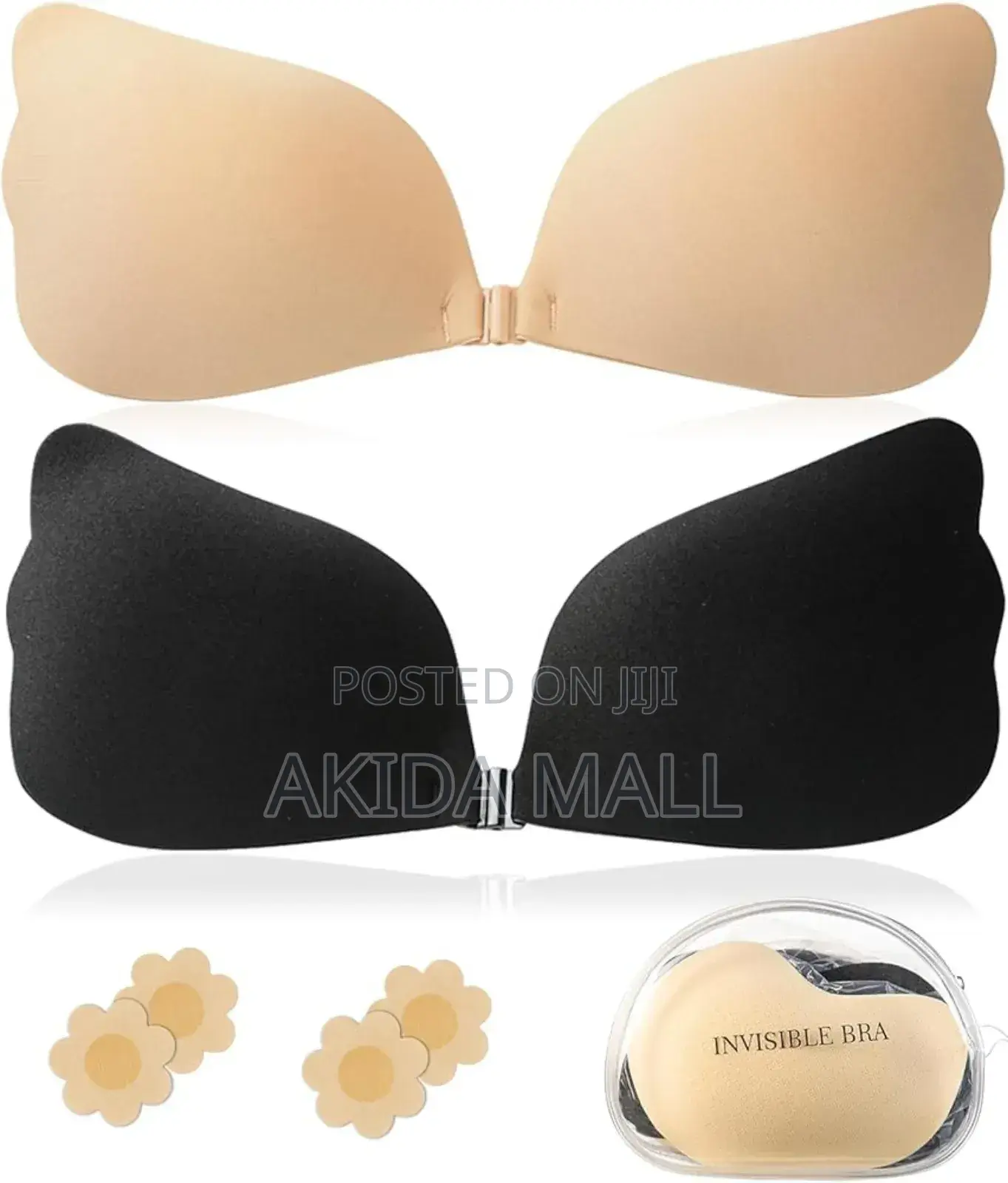 Push Up Backless Invisible Adhesive Stick on Bras With Nipple Covers