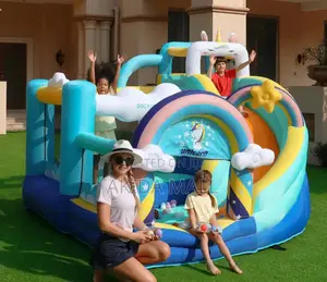Doctor Dolphin Inflatable Bouncing Castle House With Pump