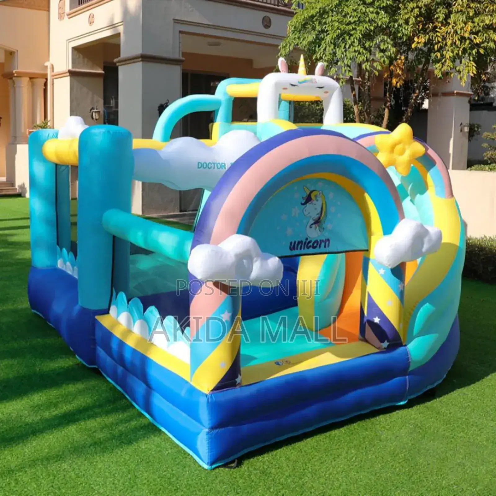 Doctor Dolphin Inflatable Bouncing Castle House With Pump