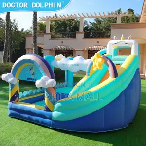 Doctor Dolphin Inflatable Bouncing Castle House With Pump