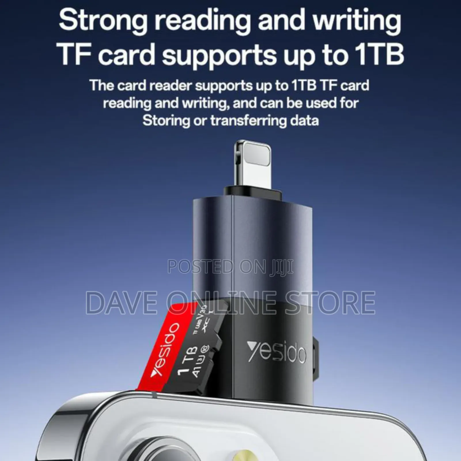 Yesido Gs38 Lightning to Tf Card Reader for iPhone iPad