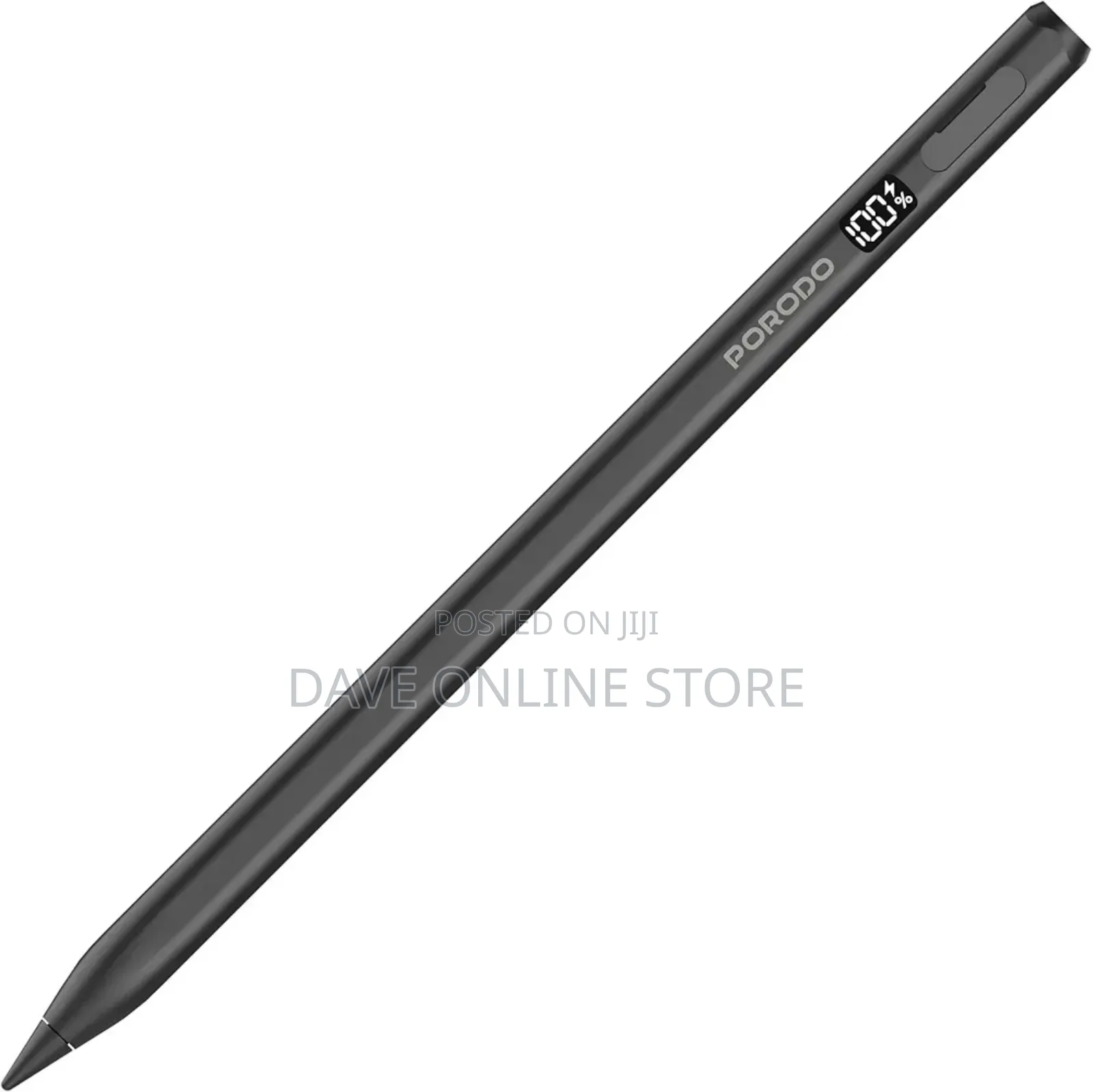 Porodo Magnetic Stylus Pen for Apple iPad (2018-2025) in Black, .