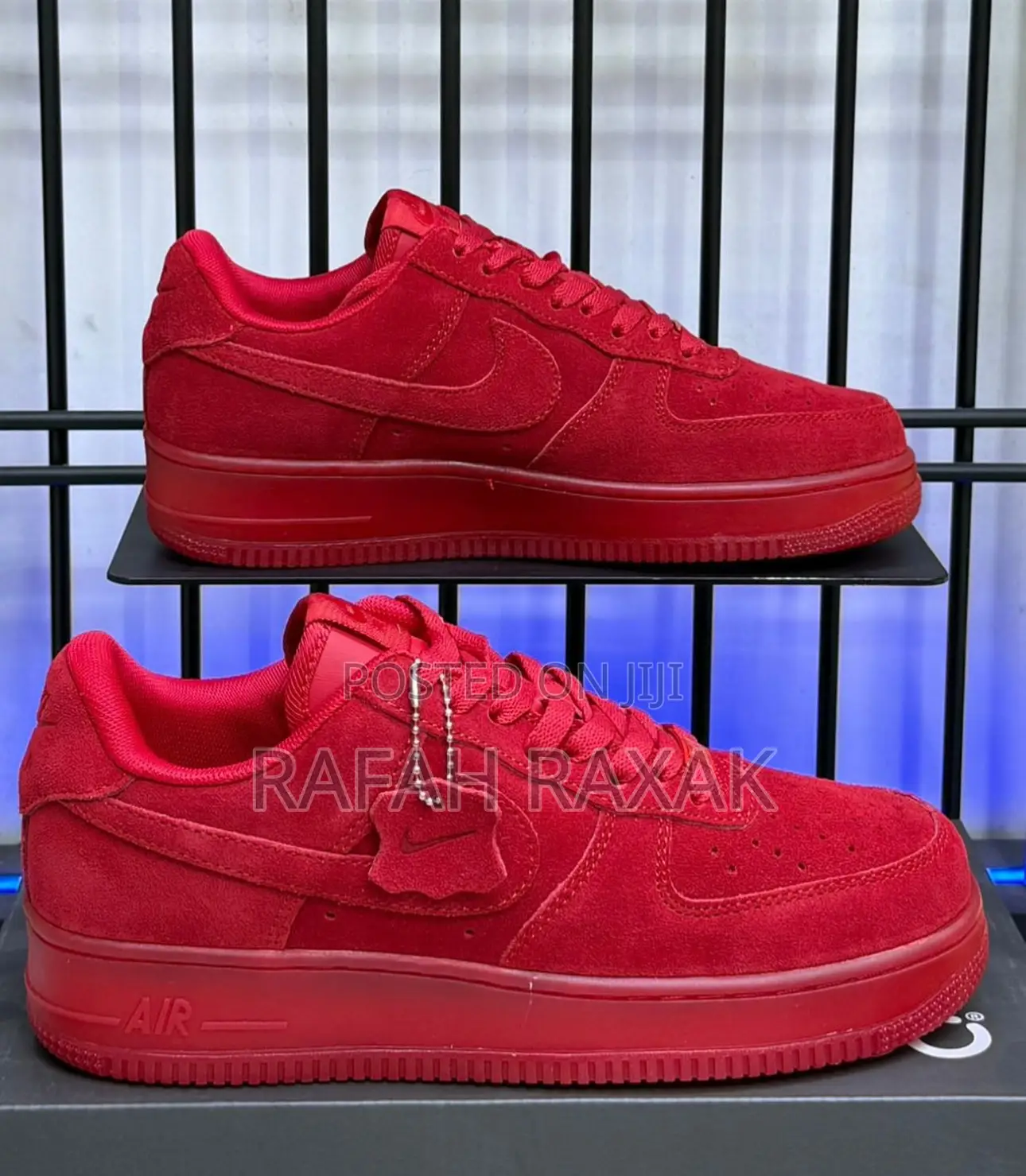Nike Air Force 1 Low “07” Red Suede Sneakers