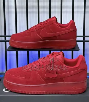 Nike Air Force 1 Low “07” Red Suede Sneakers