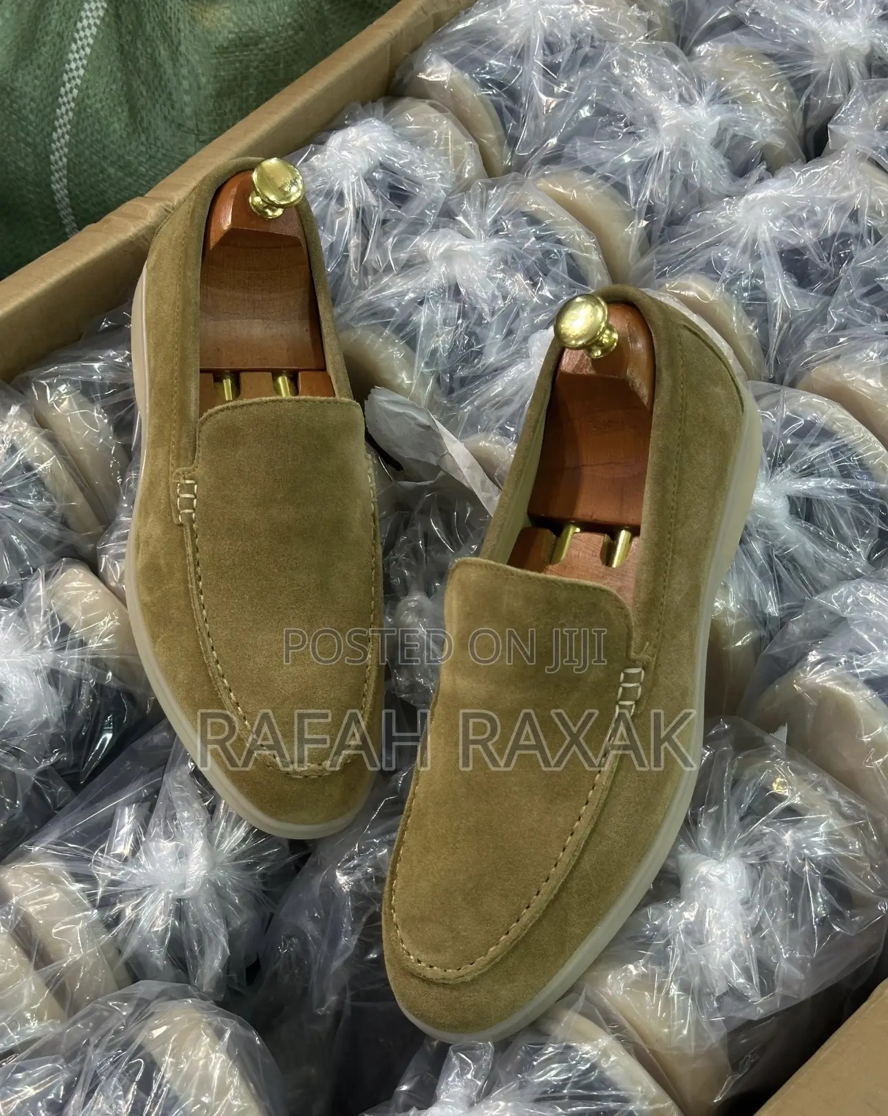 Original Men’S Yellow Suede Loro Piana Summer Walk Loafers