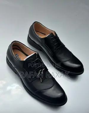 Men’S Classic Black Premium Leather Roberto Venuti Oxford Formal Shoes