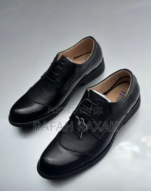 Men’S Classic Black Premium Leather Roberto Venuti Oxford Formal Shoes