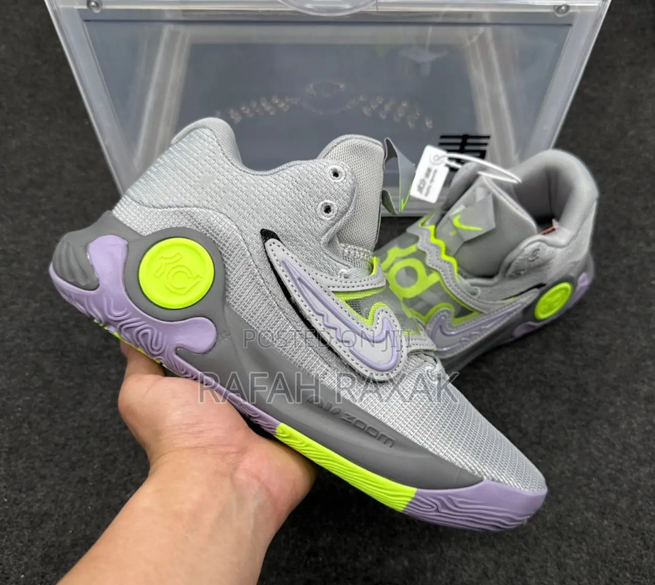 Original Nike Kd Trey 5 X Particle Grey Lilac Volt Basketball Shoes