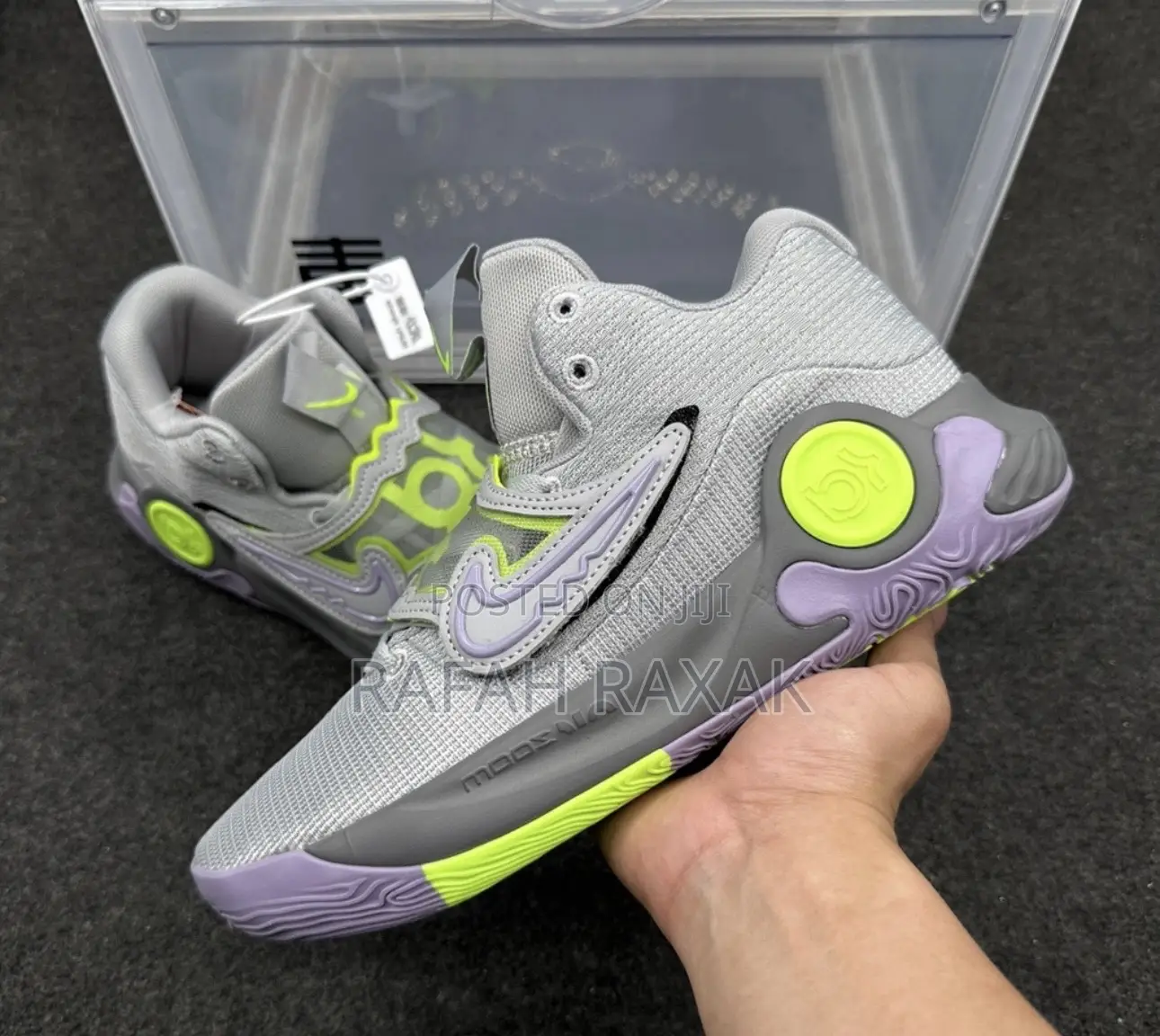 Original Nike Kd Trey 5 X Particle Grey Lilac Volt Basketball Shoes