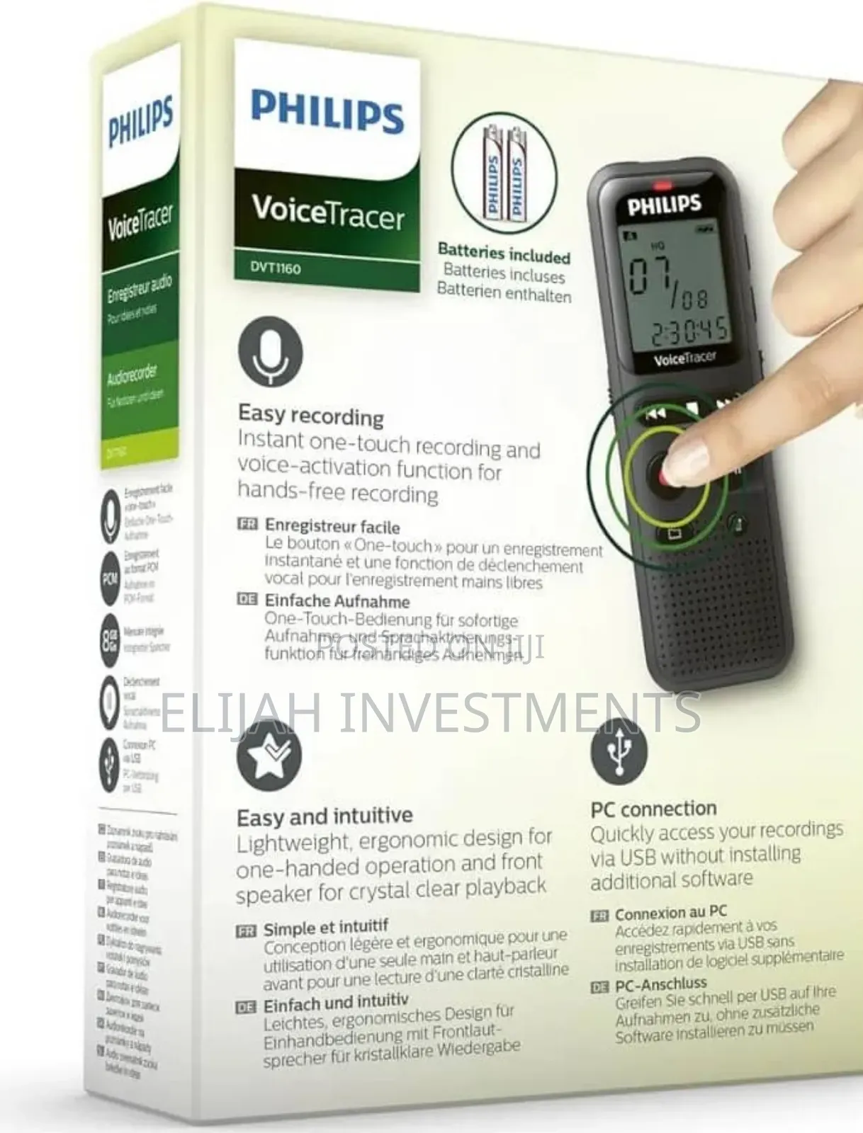 Philips Voicetracer Dvt1160 Audio Recorder