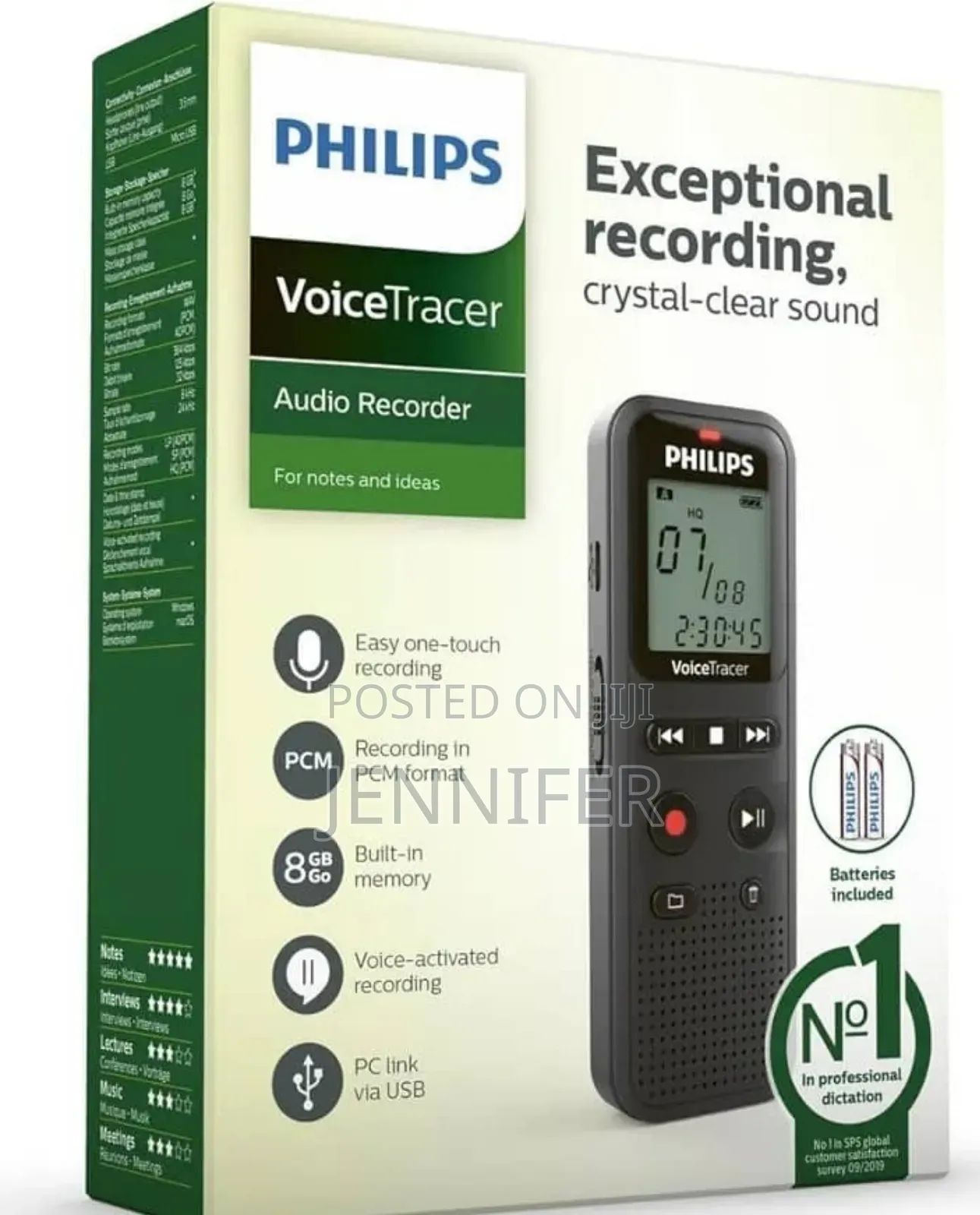 Philips Voicetracer Dvt1160 Audio Recorder