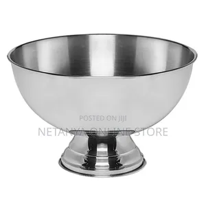 Large Stainless Steel Round Ice Bucket