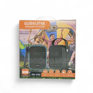 Globalstar 80w Portable Speaker System With Subwoofer 3000mah Battery