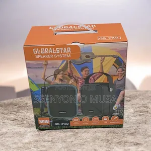 Globalstar 80w Portable Speaker System With Subwoofer 3000mah Battery