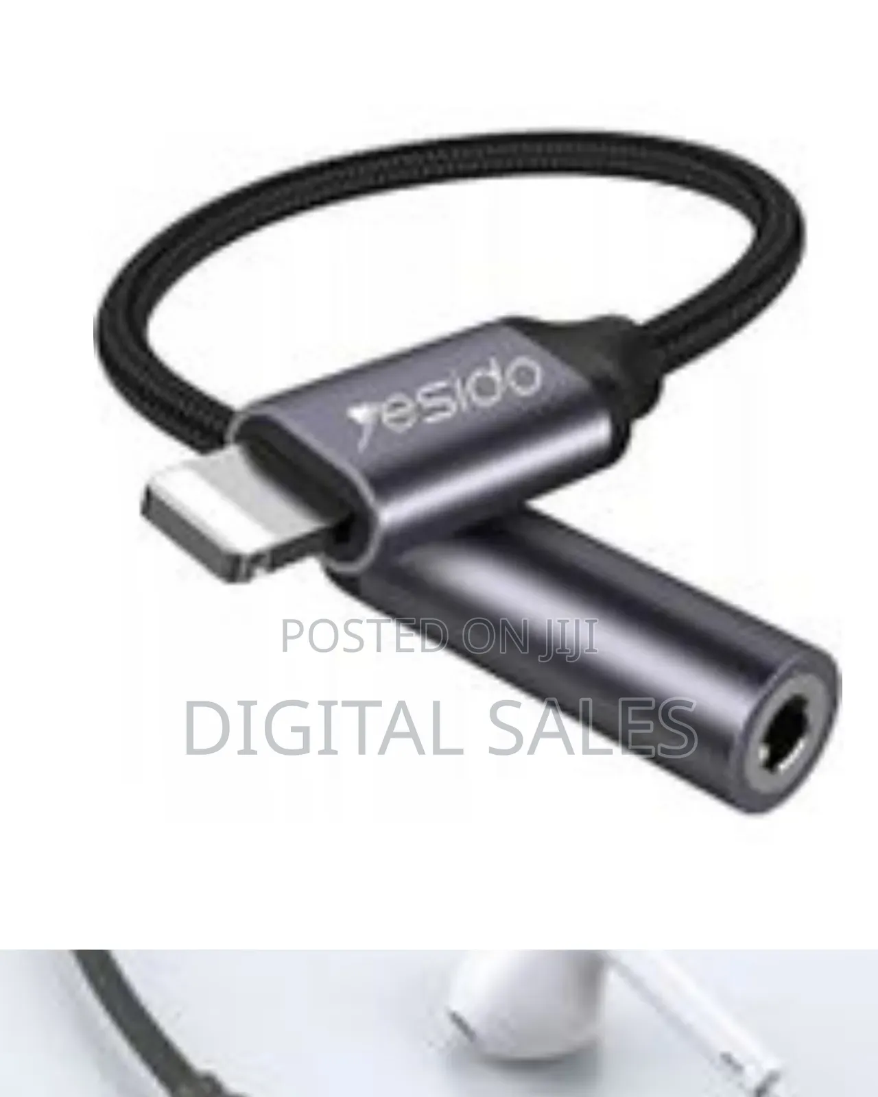 Yesido Audio Cable Lightning Usb-C to 3.5mm