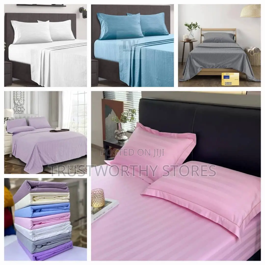 Egyptian Soft Cotton Bedsheets With 2 Pillowcases - 5by6 and 6by6