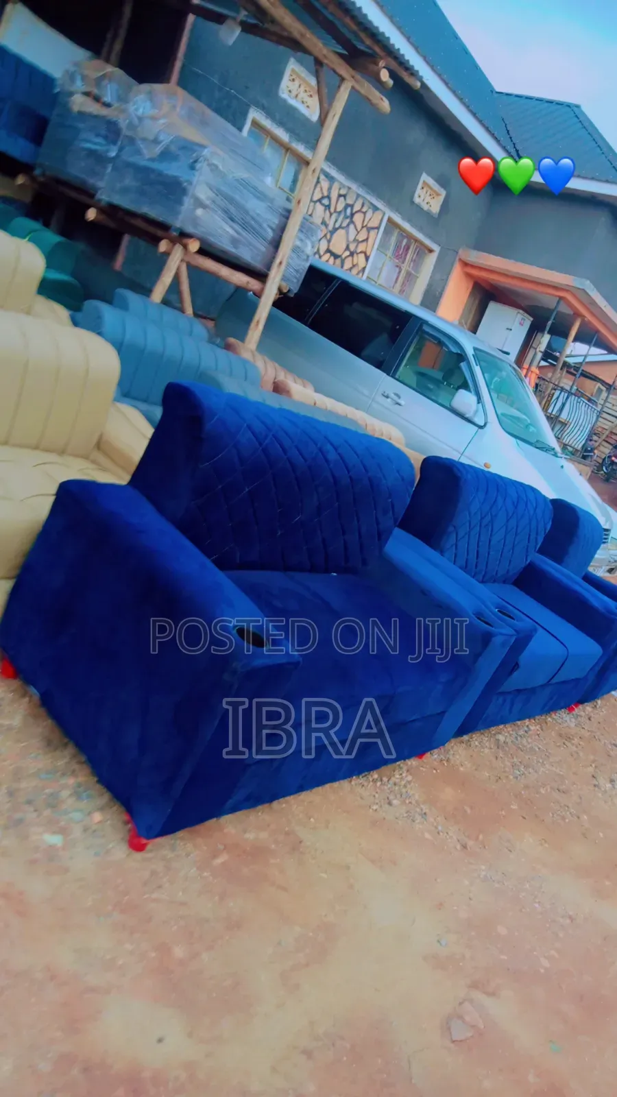 A High Density Blue Five Seater