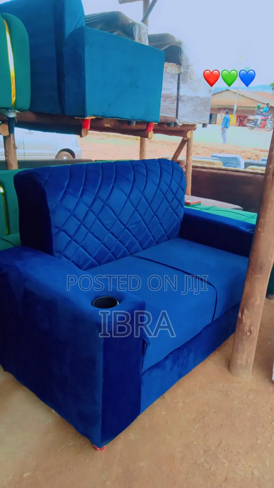 A High Density Blue Two Seater
