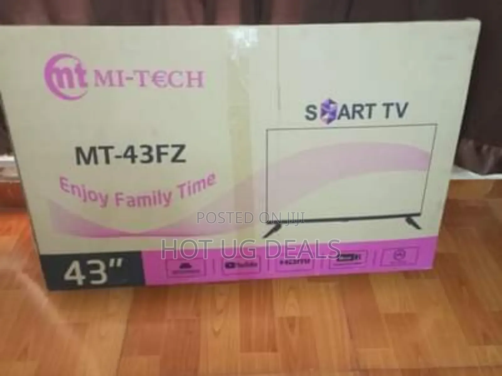 Mitech 43" Inch Smart Tv ( With Netflix) Hdmi, Usb Ports Led Tv- Black