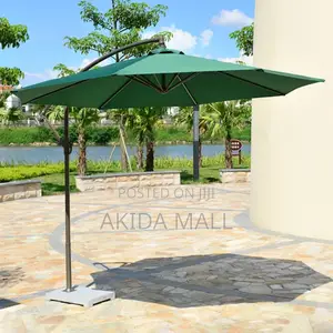 10ft/3mtrs Garden Cantilever Patio Parasol Umbrella WTH Marble Base