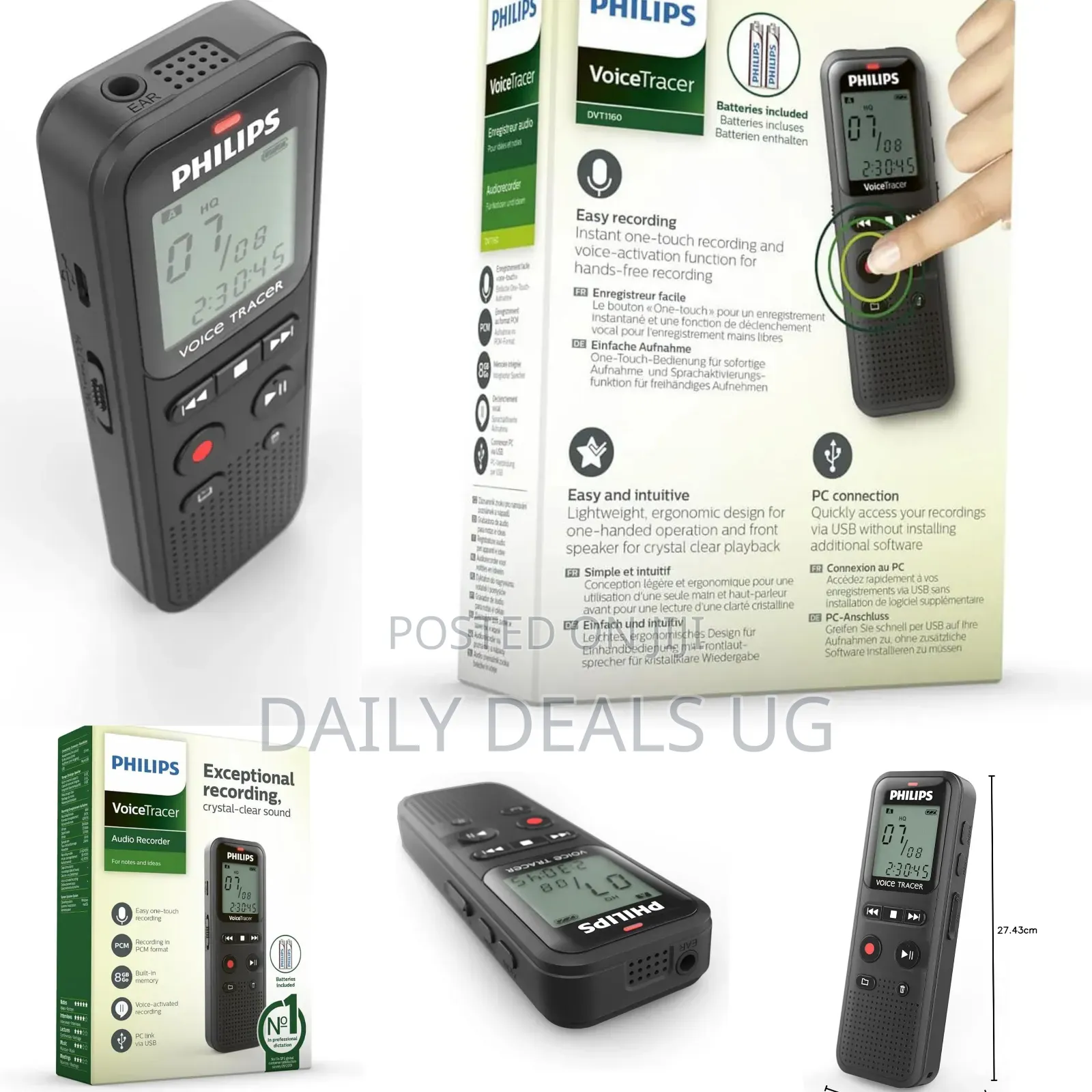 Philips Voicetracer Dvt1160 Audio Recorder - Voice Activation Function