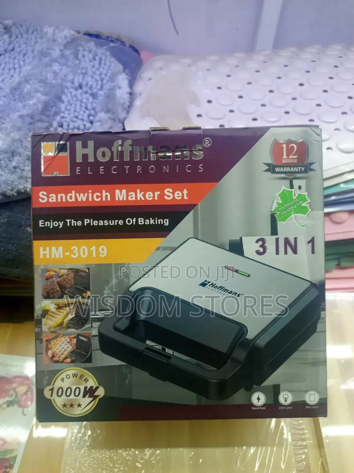 Sandwich Maker Set, Model Hm-3019).