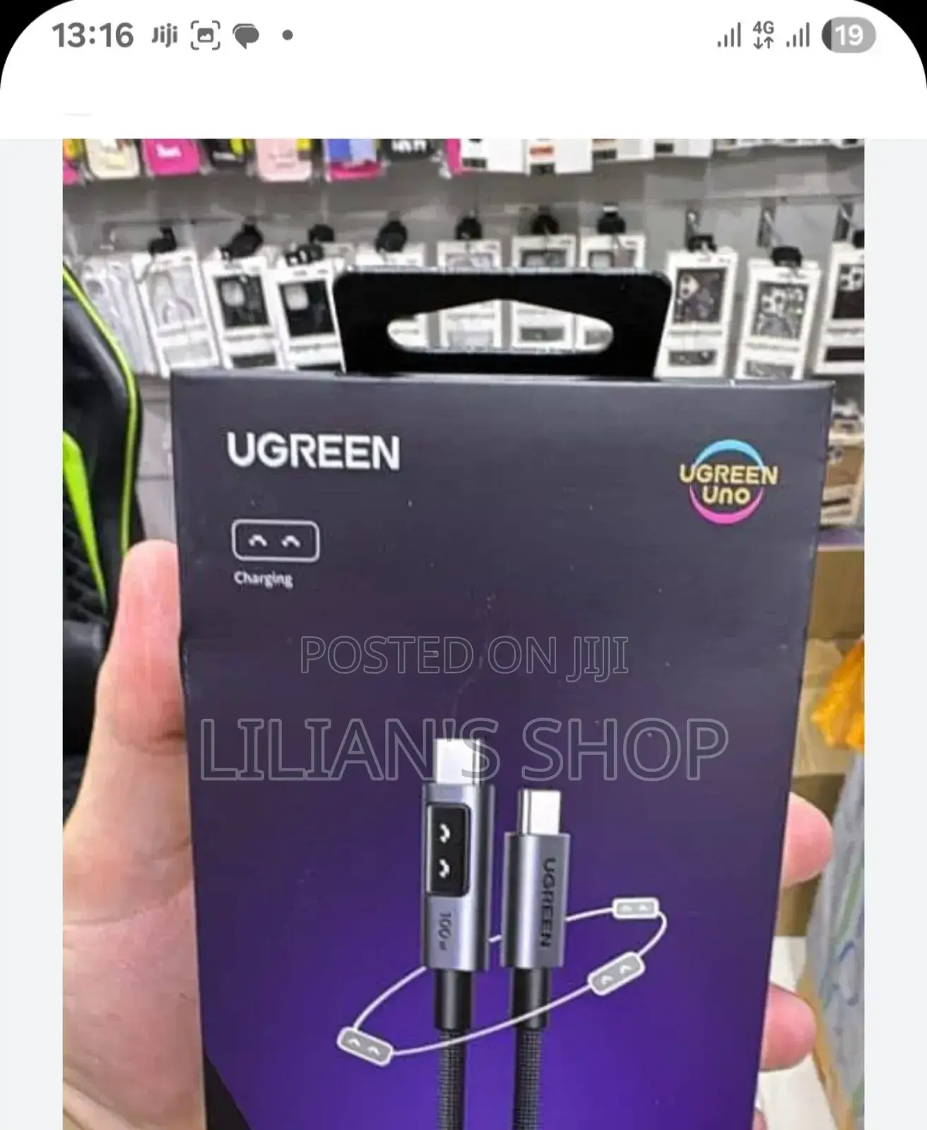 Ugreen Uno Usb C to Usb C Cable 100w Fast Charging Cable