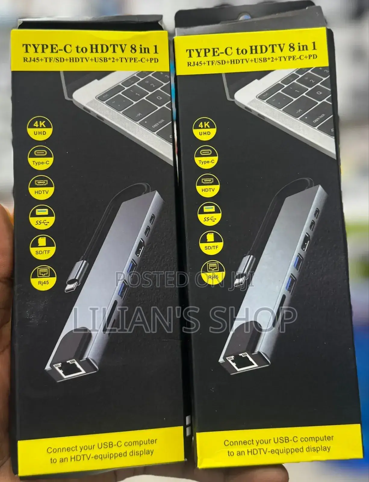 Laptop Docking Station Dual Monitor, 8-in-1 Usb C Hub