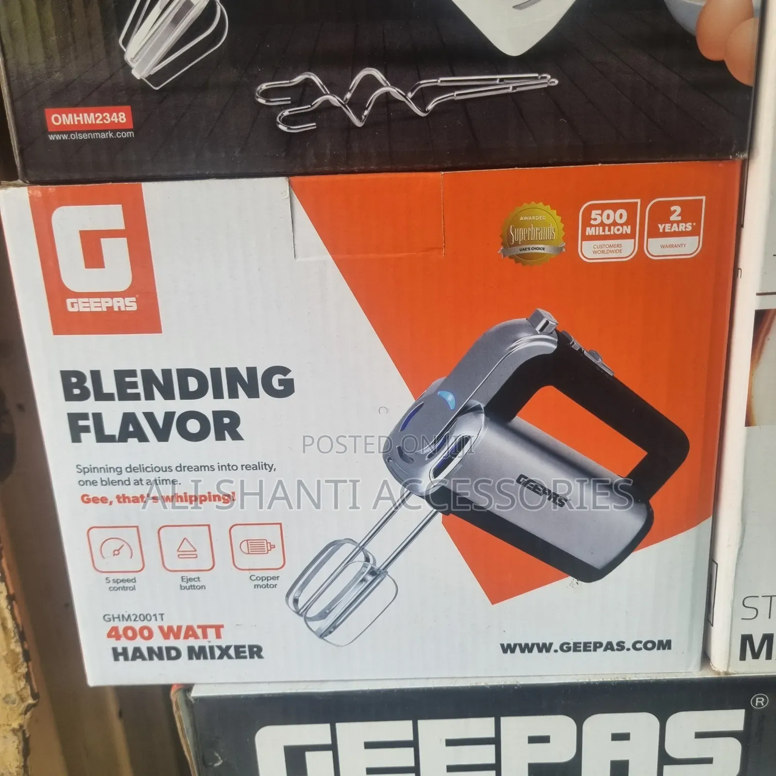 Hand Mixer Geepas/Stainless Hand Mixer Geepas